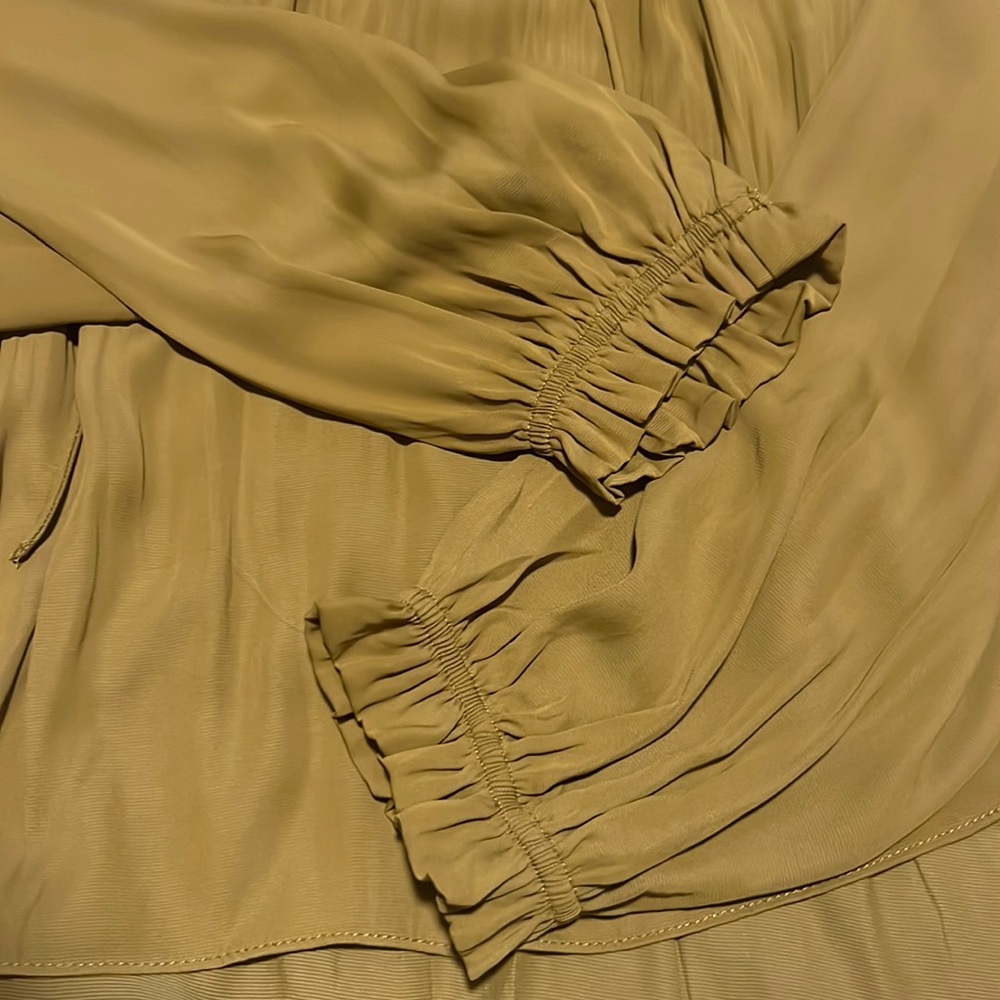 Olive green small silky blouse from Current Air Boutique LA - never worn.